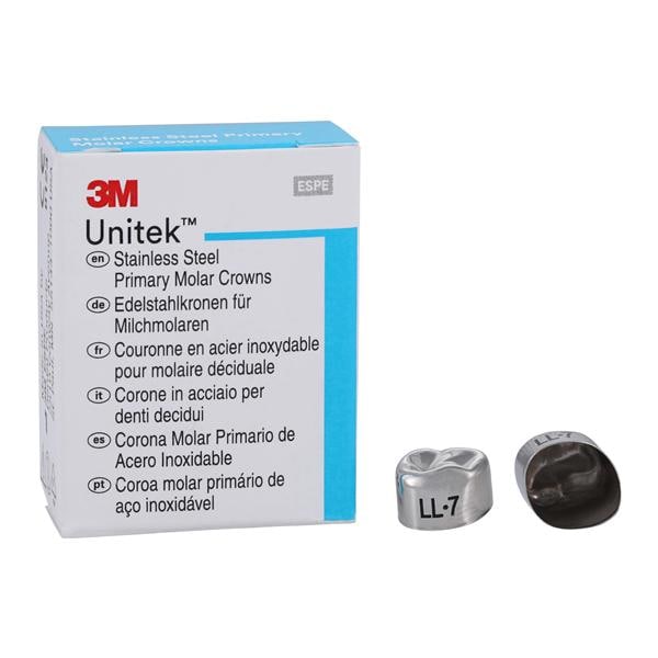 3M™ Unitek™ Crowns Size 7 1st Primary Lower Left Molar Replacement Crowns 5/Bx