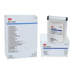3M Steri-Strip Skin Closure Strip Non-Woven Material 1/2x4" Porous Tan 50/Bx, 4 BX/CA