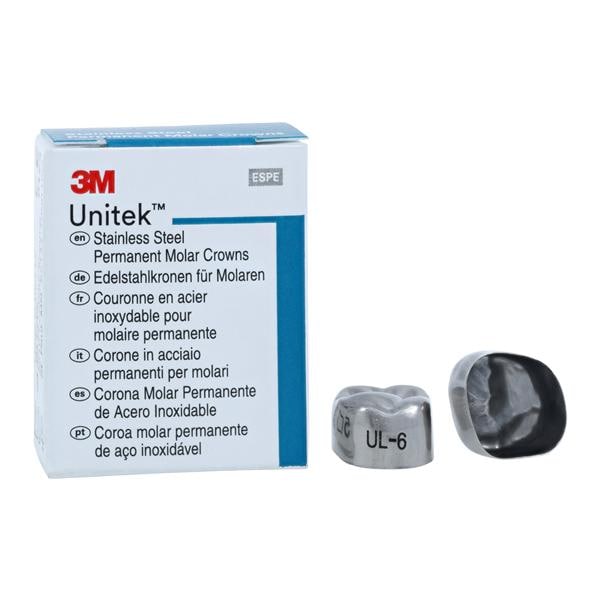 3M™ Unitek™ Crowns Size 6 1st Permanent Upper Left Molar Replacement Crowns 5/Bx