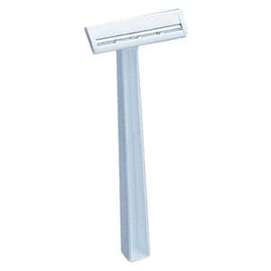 Shave Prep Razor Stainless Steel Single Edge White 500/Ca