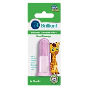 Baby Buddy Finger Toothbrush Pink 3+ Months 6/Bg