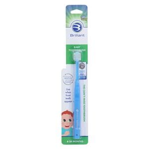 Baby Buddy Brilliant Toothbrush Blue 4-24 Months Ultra Soft Ea
