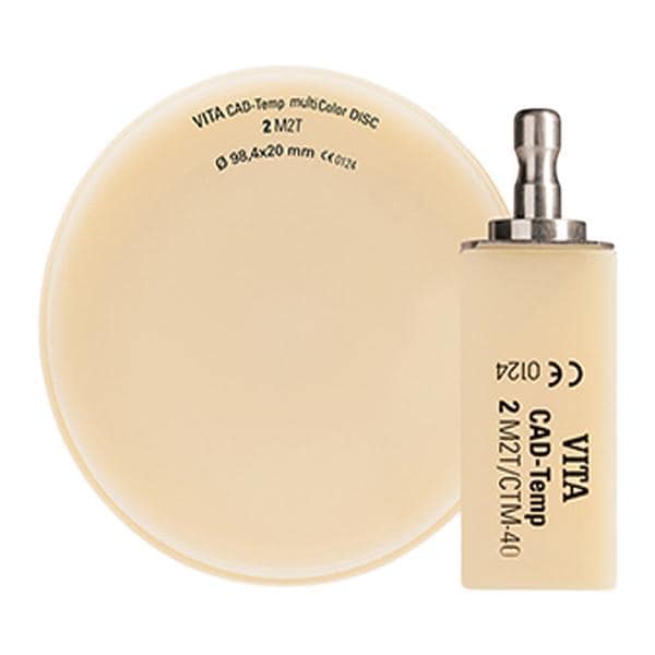 VITA CAD-TEMP monoColor Milling Blocks CT-40 0M1T For Universal 2/Pk