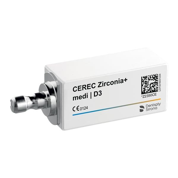 CEREC Zirconia+ Milling Blocks Translucent Medi D3 For CEREC 3/Bx