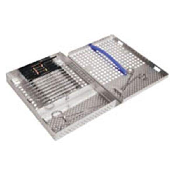 Instrument Cassette Stainless Steel Silver 14 Instruments Ea