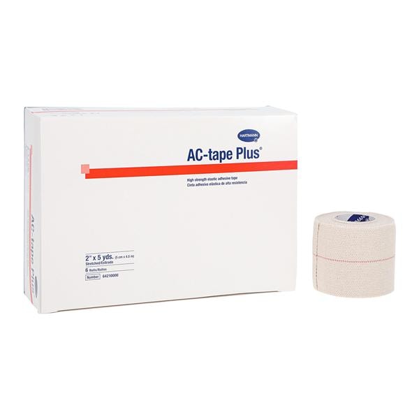 AC-Tape Plus Athletic Tape Cotton/Elastic 2"x5yd White 6/Bx