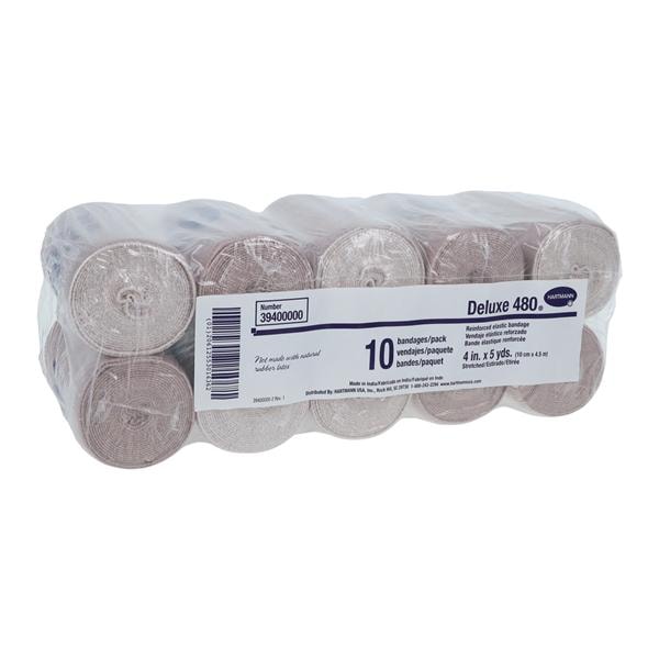 Deluxe 480 LF Elastic Bandage Cotton/Polyester/Spandex 4"x5yd Tan NS 10/Pk, 6 PK/CA