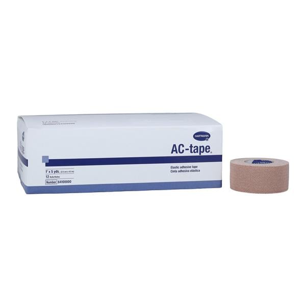 AC Athletic Tape Cotton/Elastic 1"x5yd Tan Non-Sterile 12/Bx