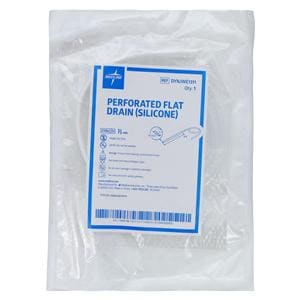 Silicone Wound Drain Hubless Flat Tip Full Perforated