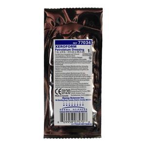 Xeroform Petrolatum Gauze Dressing 1x8" Sterile White LF