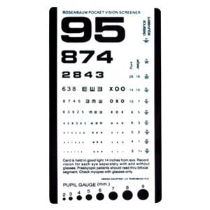 Grafco Pocket Vision Screener 6-3/8x3-1/2" Vision Screener Card Ea