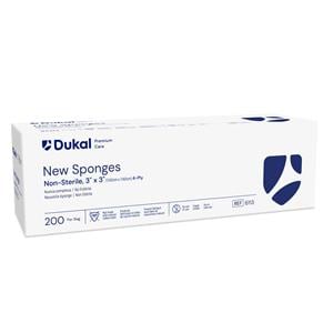 Rayon/Polyester Blend Non-Woven Sponge 3x3" 4 Ply Non-Sterile Non-Woven