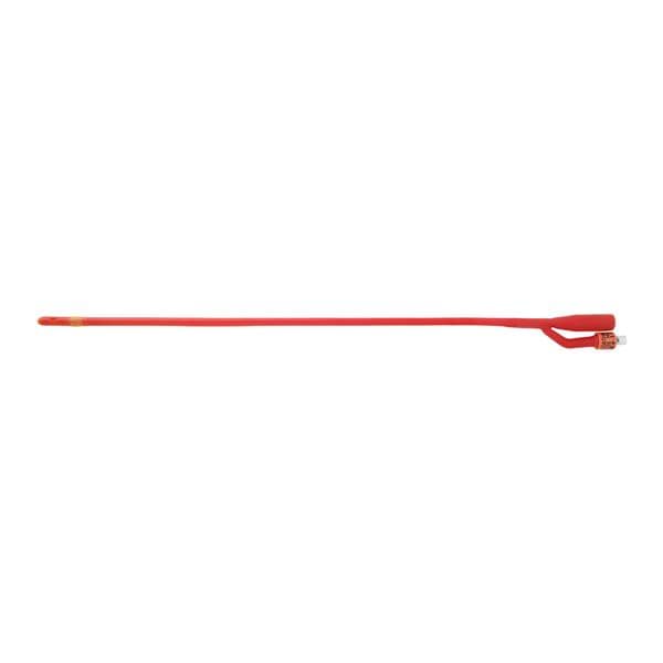 Lubricath 2-Way Foley Catheter Short Open Tip Red Rubber 16Fr 5cc, 12 EA/CA