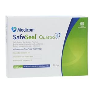 SafeSeal Quattro Sterilizer Pouch Safe Seal 5.25 in x 6.5 in 200/Bx