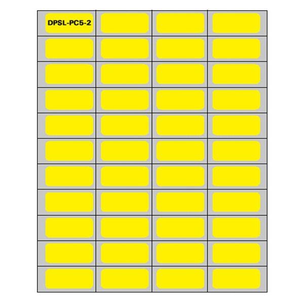 Labels P'back Laser w/Perm Adh Yellow 4 Acr 250/box 250/box