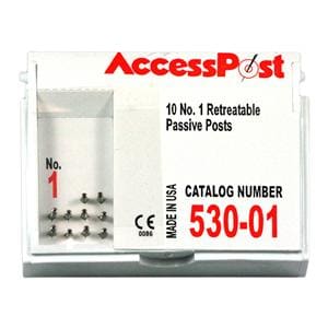 AccessPost Posts Stainless Steel Size 1.1 mm Red 10/Bx