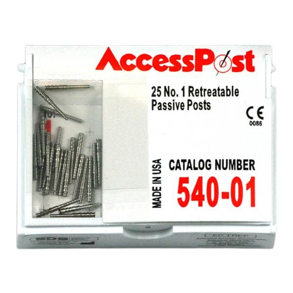 AccessPost Posts Stainless Steel Economy Refill Size Red 25/Bx