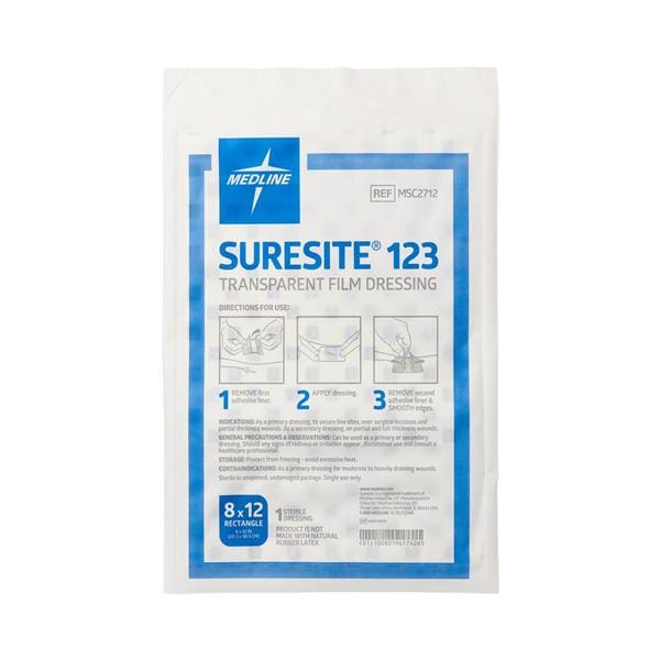 Suresite 123 Film Dressing 8x12" Non-Adherent