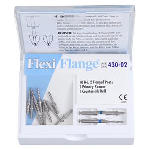 Flexi-Flange Posts Stainless Steel Size Blue Parallel Sided 10/Pk