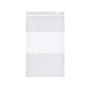 Zip Bag Clear White Block 5x8, 2mil 1000/Ca