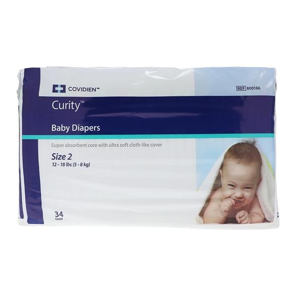 Curity Diaper Heavy Size 2/Small/Medium 12-18lbs 34/Pk