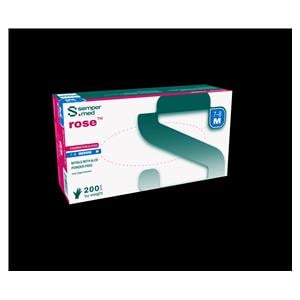 rose Nitrile Exam Gloves Medium Fuchsia Non-Sterile