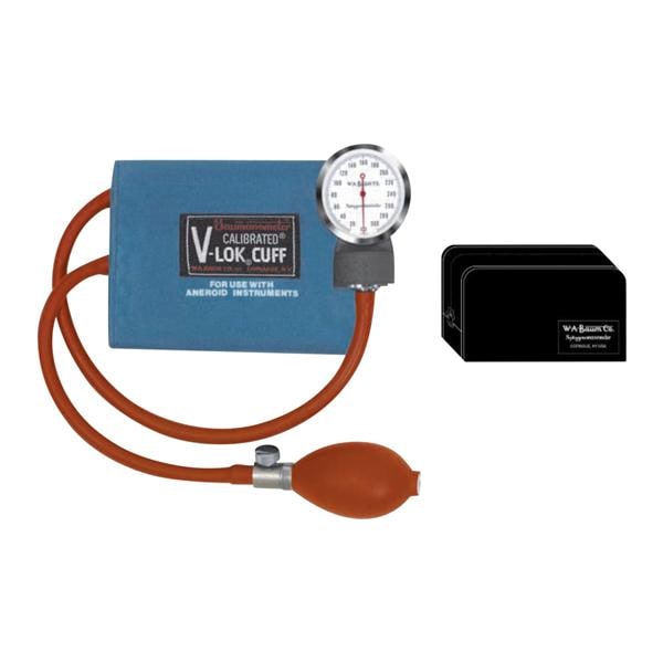 Calibrated V-Lok Aneroid Sphygmomanometer Size 10 M Bl LF Arm Dial Display Ea