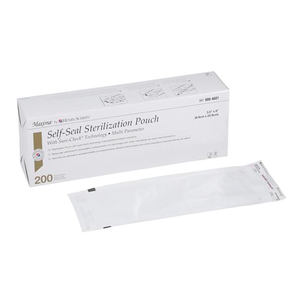 Maxima Sterilization Pouch Self Seal 3.5 in x 9 in 200/Bx