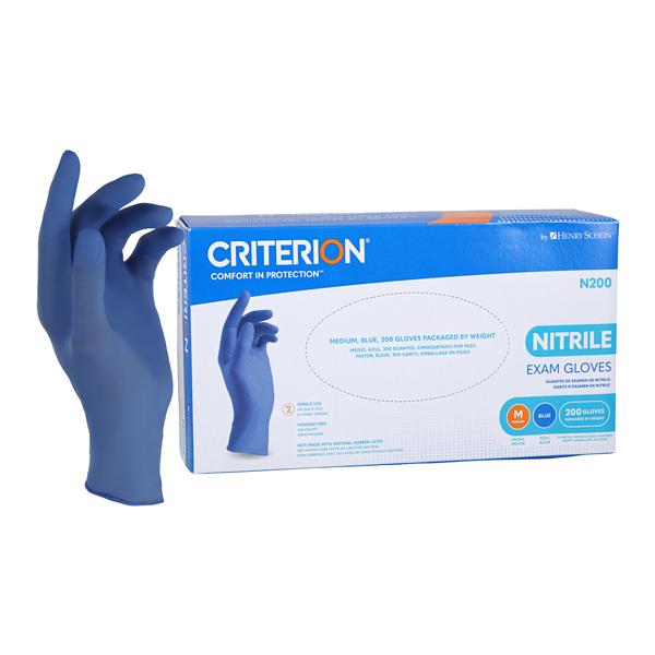 Criterion N200 Nitrile Exam Gloves Medium Blue Non-Sterile 200/Bx