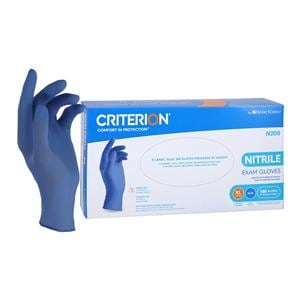 Criterion N200 Nitrile Exam Gloves X-Large Blue Non-Sterile 180/Bx