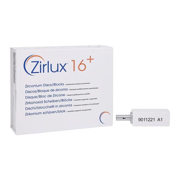 Zirlux 16+ Zirconia Block A1 65x25x22mm 4/PK
