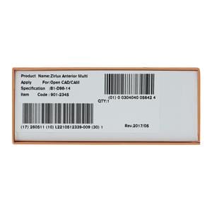 Zirlux Anterior Multi Zirconia Disc B1 98x14mm Ea