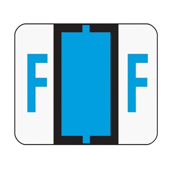 BCCR Bar-Style Permanent Alphabetical Labels F Blue 500/Roll 500/Pk