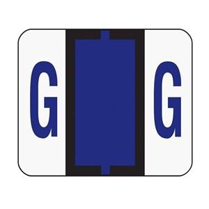 BCCR Bar-Style Permanent Alphabetical Labels G Violet 500/Roll 500/Pk
