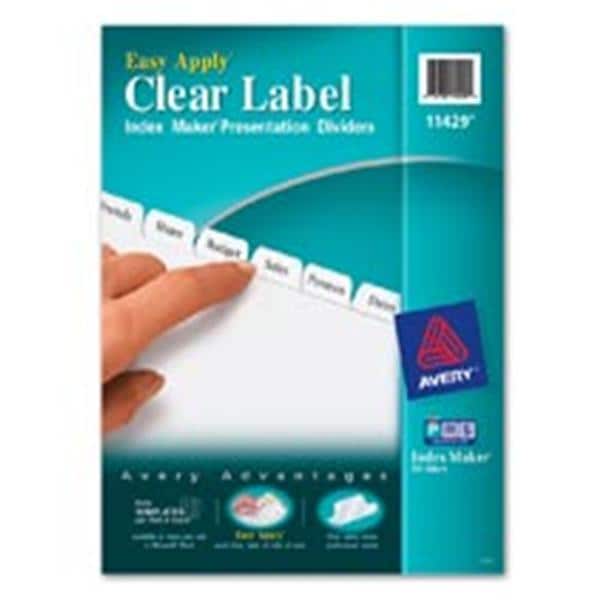Index Maker Clear Label Dividers 12-Tab 5 Sets/Pack 5/Pk