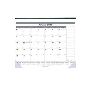 Blueline Monthly Dsk Pad Calendar, 22x17"/50% Recycled/Blu/Wht/Jan-Dec 2023 Ea