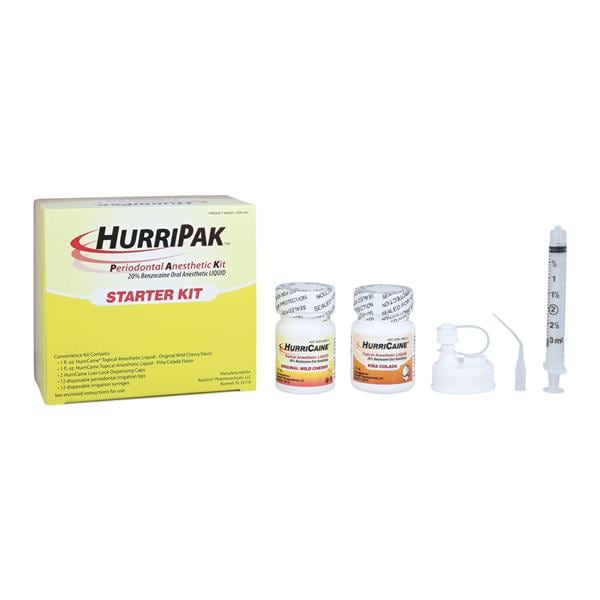 HurriPAK Topical Anesthetic Periodontal Assorted Starter Kit Ea