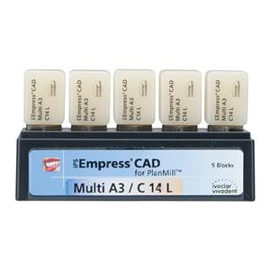 IPS Empress CAD Multi Milling Blocks Multi-Chromatic C14L A3 For PlanMill 5/Bx