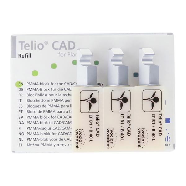 Telio CAD LT Milling Blocks Low Translucency B40L B1 For PlanMill 3/Bx