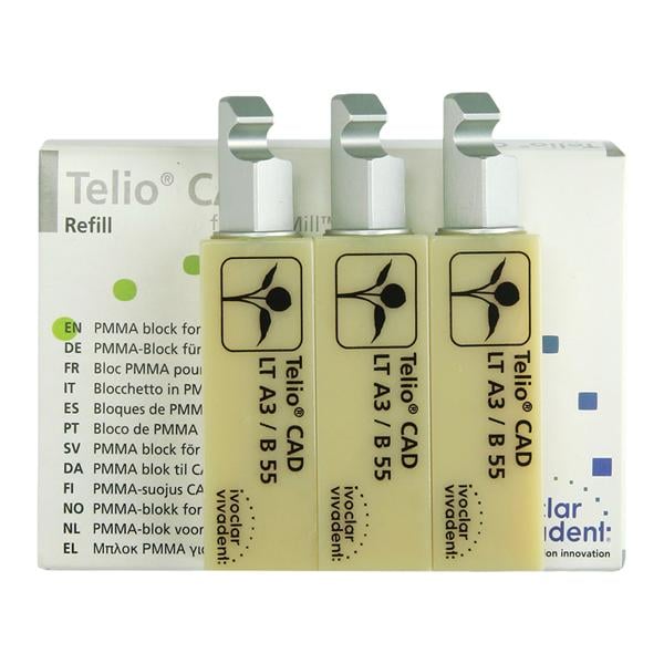 Telio CAD LT Milling Blocks Low Translucency B55 A3 For PlanMill 3/Bx