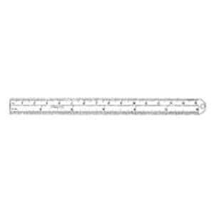 Ruler 6x1/2" Stainless Steel Ea