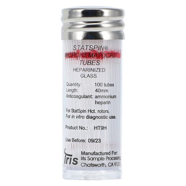 StatSpin Microhematocrit Ammonium Heparin Capillary Tube Glass 0.0003oz 100/Vl