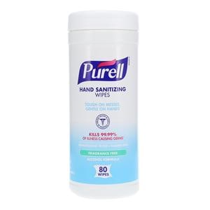 Wipes Sanitizing Purell Ethyl Alcohol 80 / Can 80x12/Ca