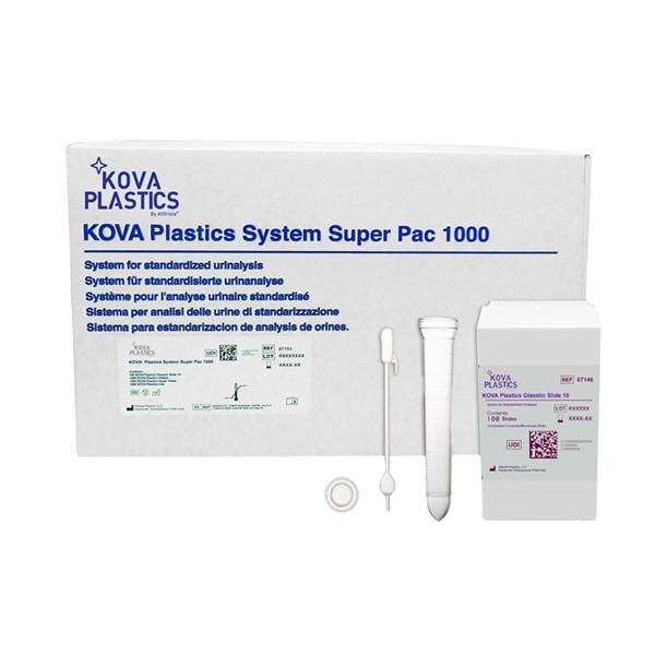 KOVA Plastics System Super Pac Urinalysis Test Kit 1000/Ca