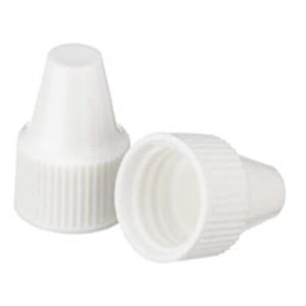 Wheaton Dropper Tip Cap Polypropylene White 100/Ca
