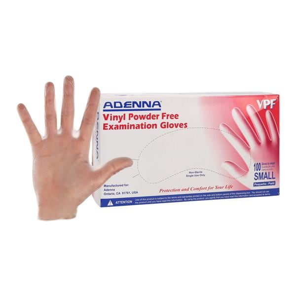VPF Vinyl Exam Gloves Small Clear Non-Sterile
