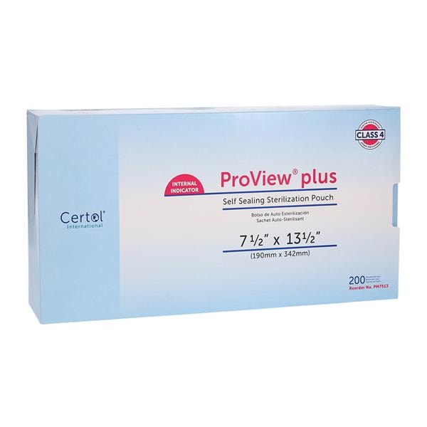 Proview Sterilization Pouch 7.5 in x 13.5 in 200/Bx