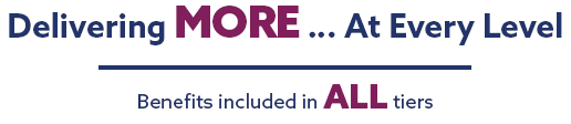 Delivering More At Every Level - Benefits Included in All Tiers